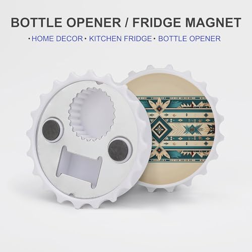 Décapsuleur de bière aimanté motif bohème, le cadeau idéal pour cuisine et bureau
