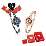 TOTWOO Long Distance Touch Bracelets for Couples, Vibration & Light up for Love Couples Bracelets | Long Distance Relationship Gifts for friend Bluetooth Pairing Jewelry