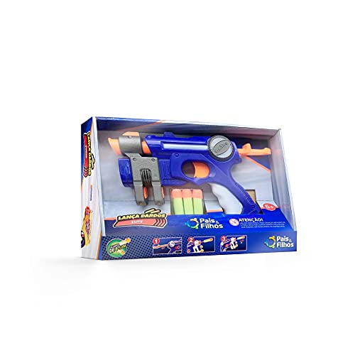 Pais & Filhos Lança Dardos C/Munição - Elite, Azul