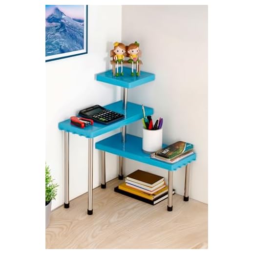 Copelle Multipurpose Storage Organizer Rack Shelf for Living Room, Office, Bedroom, Bathroom, Kids Room, Kitchen (Blue)