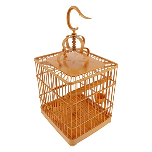Image of 1Set Creative Plastic Bird Cage with Perch and Hanging Hook for Parrots Cockatiels More Spacious Design for Pet Birds Easy Maintenance with Bottom Tray