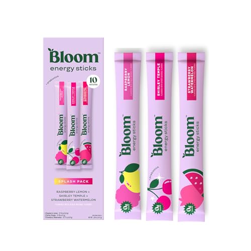 Bloom Nutrition Energy Drink Powder Packets, Sugar Free Energy Drink Mix with L-Theanine, B Vitamins...