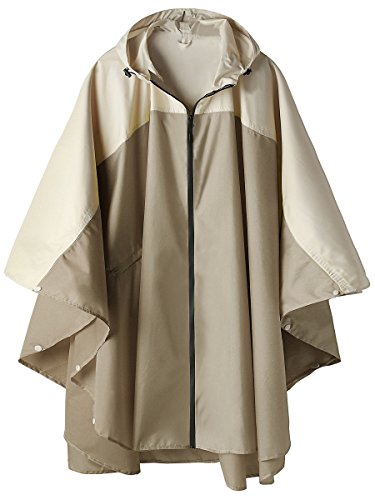 Image of SaphiRose Adult Rain Poncho Waterproof Hooded Zipper Raincoat with Pockets | OEKO-TEX Certified 100% Polyester, Lightweight Packable Storage Pouch, Heat-Sealed Seams, Quick-Dry for Outdoor Hiking