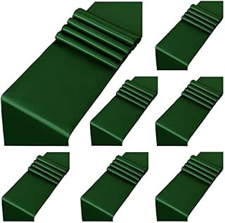 6 Pack Satin Table Runner 12x108 inch Forest Green Silk Table Runner Romantic Wedding Table Runners for Rectangle Round Tables Wedding Birthday Party Bridal Baby Shower Table Decoration