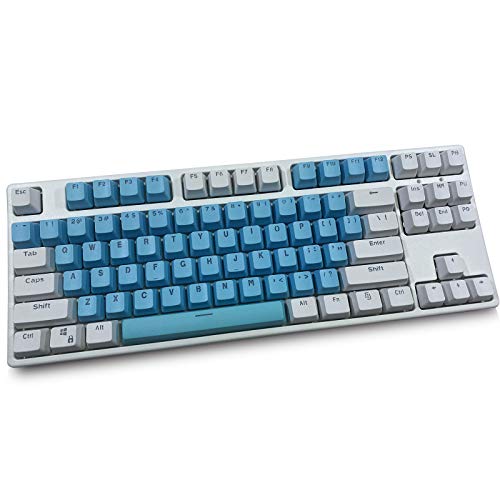 Keycaps 87 tasti PBT Copritasti Tastiera meccanica Doppio retroilluminato Parola trasparente da gioco per layout USA per Cherry MX vendi solo copritasti