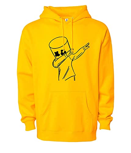 Image of Unisex-Adult Cotton Hooded Sweatshirt (New Dance Mello Hoodie Yellow-42 Yellow L)