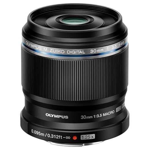 Olympus M.Zuiko Digital ED 30 mm F3.5 Macro Objetivo, Adecuado para Todas Las cámaras MFT (Modelos Olympus OM-D & Pen, Panasonic G-Series), Negro