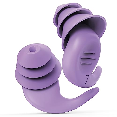 Ear Plugs for Sleeping Noise Cancelling, 1Pair Super Soft Silicone Reusable Earplugs for Noise Reduction,Effective Sound Isolation Creates a Quiet Environment for Sleeping,Study,Work,Concerts.(Violet)