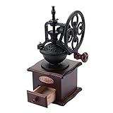 Tomvorks Molinillo de café Manual, Lateral, Núcleo de Rebabas de Cerámica, Grosor Seleccionable, Conveniente y sin Esfuerzo, Hermoso y útil, Fácil de Limpiar, Delicada.