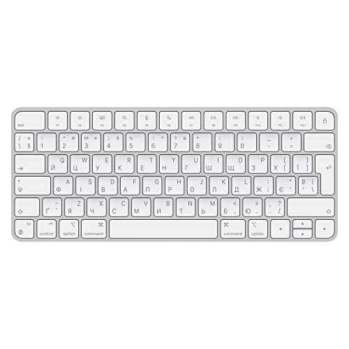 Image of Apple Magic Keyboard: Wireless, Bluetooth, Rechargeable. Works with Mac, iPad, or iPhone; Ukrainian - White