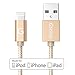 Lighting Cable - Gshine (Apple MFI Certified) Nylon Durable Braided 3ft iPhone Charger for iPhone 7/7 Plus/6/6s/6 Plus(1 Pack)(Gold).