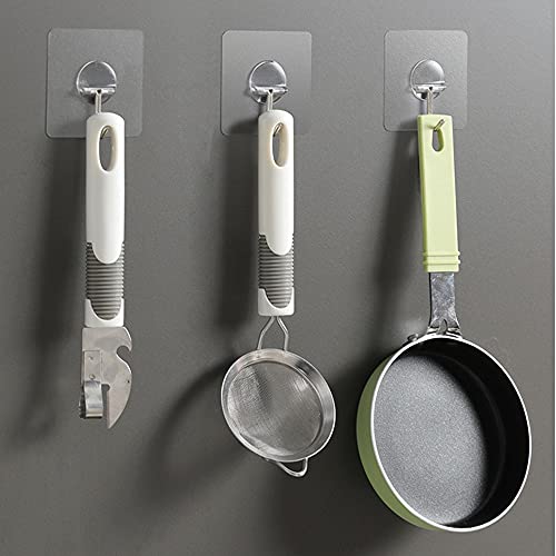 Zelfklevende Haken Utility Haken Keuken Muurhaken, 5KG (Max), Voor Handdoeken, Badjas, Badkamer, Keuken, Zonder Spijkers, Wand- en Plafondhaken, Transparant, 6 Stuks - Image 8