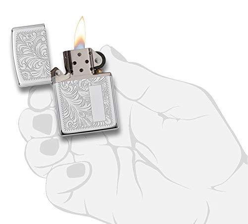Encendedor Zippo Veneciano Cromo Brillante miniatura 5