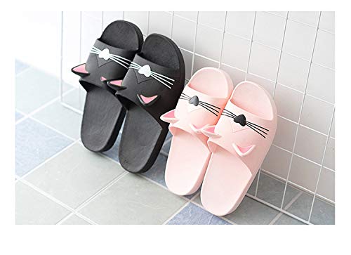 Women's Cute Cartoon Animal Ears Non-Slip Shower Sandals Bathroom Soft Slipper Cat Ears Couples Shoes #TOP3