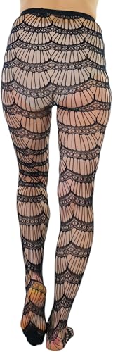 Image of ToBeInStyle Women's Wide Horizontal Contrast Stripe Tights Opaque Hosiery