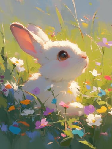 Kit de broderie de perles pour décorer votre salon avec un grand Lapin Fantastique