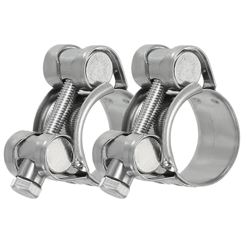 PATIKIL 23-25mm T-Bolt Hose Clamp, 2 Pack Intercooler Pipe Tube Clamps 304 Stainless Steel Radiator Hose Clamp for 0.91"-0.98" Pipe