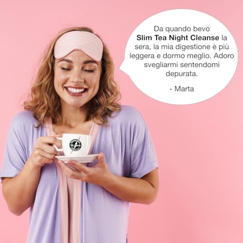 Slim Tea Dimagrante Forte Notte Bio | Tisana Drenante Gambe | Sgonfia Pancia E Addome Donna & Uomo | Senza Caffeina | Relax Sonno Naturale | Rooibos, Valeriana, Tarassaco, Finocchio | 100G | Vitstorm - 2