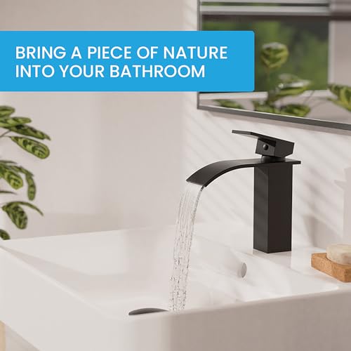 Bchlein Bathroom Tap in Waterfall Design, Single-Lever Mixer with ...