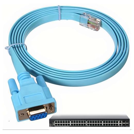 JSM FITNESS Cisco Console Cable DB9 zu RJ45 1,8 m – RS232 Konsolenkabel für stabile Verbindung – Adapterkabel zur Router- & Switch-Konfiguration – Kompatibel mit Windows, macOS & Linux