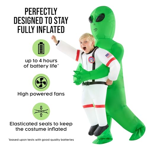Morph Kids Astronaut Inflatable Alien Costume, Blow Up Alien Outfit, Boys Halloween Costume, Halloween Costumes for Kids2