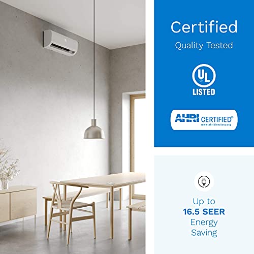 Homelabs Split Type Inverter Air Conditioner With Heat Function — 9,000 Btu 115V — Low Noise, Multimode Air Conditioning With A Washable Filter, Stealth Led Display, And Backlit Remote Control #TOP7