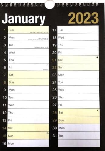 2023 Spiral Bound Month Wall Plan 2 Column Calendar