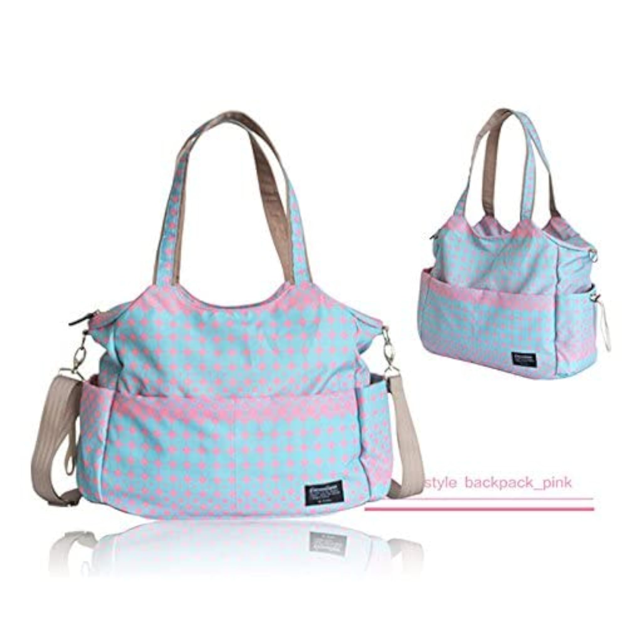 Pink Multifunctional Baby Diaper Bag, Maternity Handbag