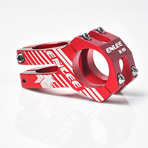 Vástago de bicicleta 31,8 * 45 mm, vástago de MTB de reducción de velocidad hueca de aleación de aluminio, vástago de manillar de bicicleta corto, para la mayoría de bicicletas BXM Road Bikes (Red) Cover