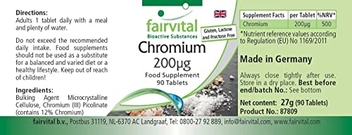 Chroompicolinaat - 200mcg chroom per tablet - HOOG GEDOSEERD - VEGAN - chromium picolinaat - essentieel sporenelement… - Image 4