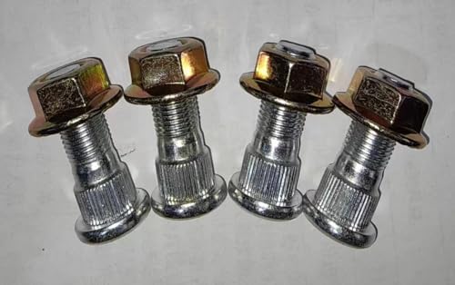 Image of Wheel Hub Brake Drum Studs # 92150-1366 & Lug Nuts Replacement for 1990-2024 Kawasaki Mule 2010 2020 2030 2500 2510 2520 3000 3010 3020 4000 4010 UTV Front Rear