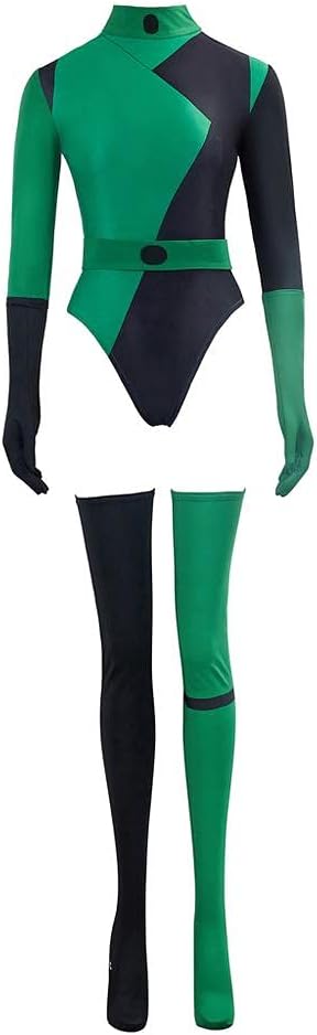 Shego Cosplay Costume Jumpsuit Shego Halloween Costume Sexy Bodysuit Super Villain Costumes for Adults Women