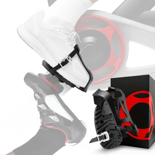 Trymaker Bike Pedals for Regular Shoes Dual Function Toe Cages for Peloton