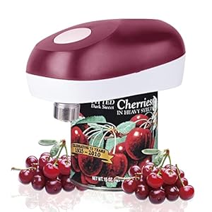 Electric Can Opener – Vcwtty One Touch Battery Operated Handheld Can Opener for Any Size, No Sharp Edge, Food-Safe, Seniors, Arthritis and Chef, Kitchen Best Gadget (Red)