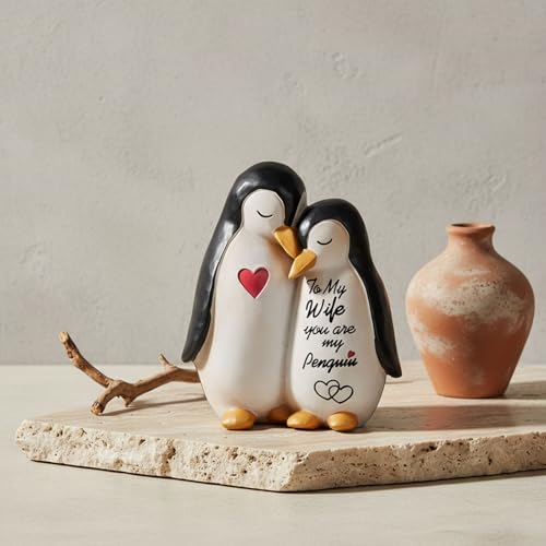 Gifts for Wife - to My Wife Penguin Sculptures Home Decor, Birthday Wedding Anniversary Valentines Day Gifts for Women Who Have Everything, Presents for Women Fiancee Girlfriend - Image 4