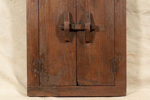 Biscottini Innentür Fenster L 46,5 x T 6,5 x H 63,5 cm - Holztür - Türen für Innen und Außen - Wohnkultur