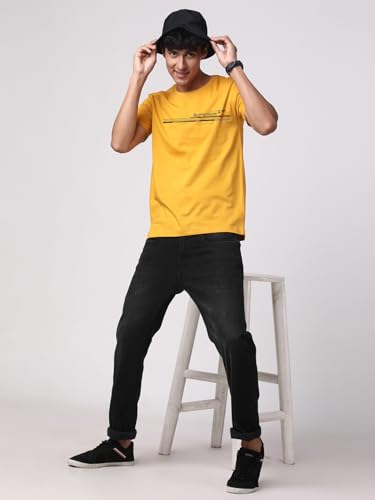 Image of ADRO 100% Cotton Lycra Tshirts for Men Combo Pack of 3 | Regular Fit | Printed T Shirt | Round Neck Half Sleeve| Mens Tshirts
