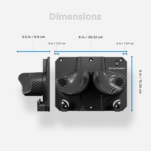 Image of Gravity Grabber - Ultimate Wall Storage Rack for Skis and Snowboards | Damage-Free Storage | Fits Any Ski or Snowboard | (Carbon, 1)