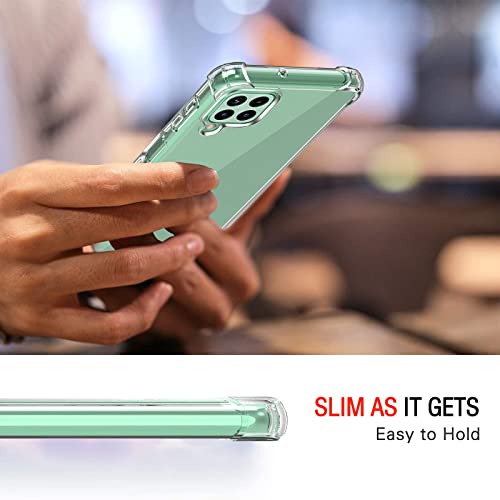 Image of Lustree Back Cover Transparent Case Compatible with Samsung Galaxy M32 4G | Clear + TPU Case with 4 Corner Air Cushion Protection & Camera Protection | Slim& Stylus Cover
