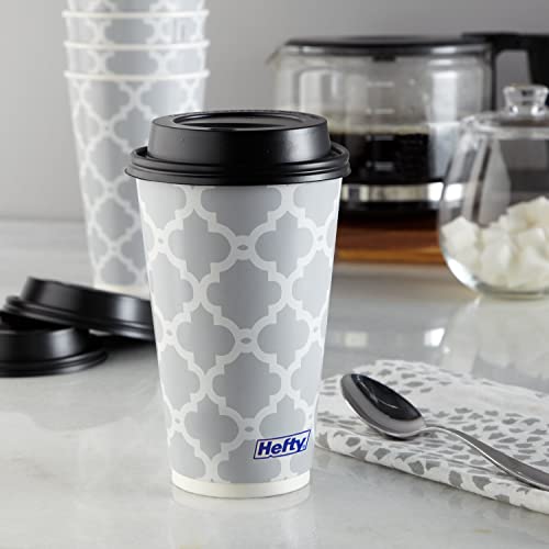 Hefty Disposable Hot Cups with Lids, 16 Ounce, 20 Count TheBrooklynCoffee