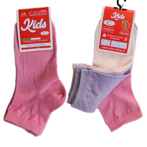 calze college   12/6/3 pares de calcetines de hilo de Escocia para niño, zapatillas, calcetines cortos para niño/niña, calcetines cortos por encima del tobillo, ideales para zapatos de niño bajos
