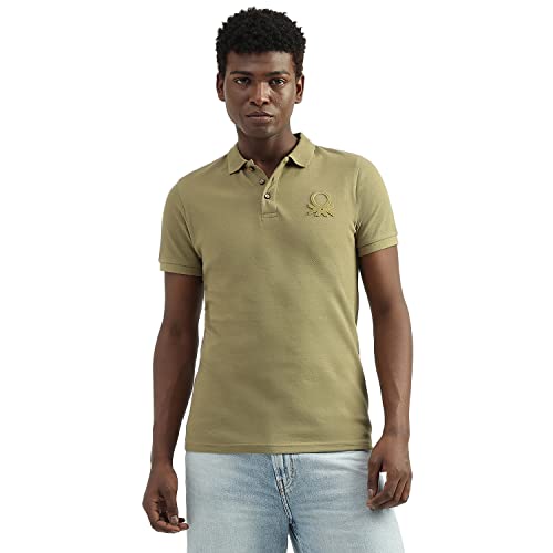 Image of United Colors of Benetton Men's Cotton Regular Fit Polo T-Shirt