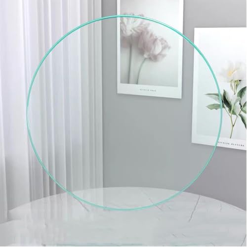 Plateau en verre trempé épais haute résistance avec bord arrondi