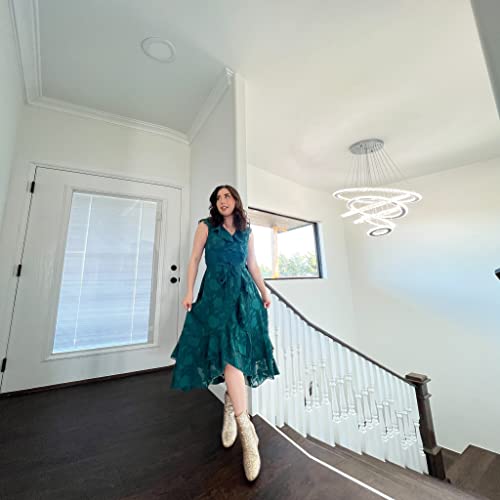 FIFSY Women Sparkly Ankle Boots Sequin Glitter Booties Chunky High Heels Gold US9.5 EU403