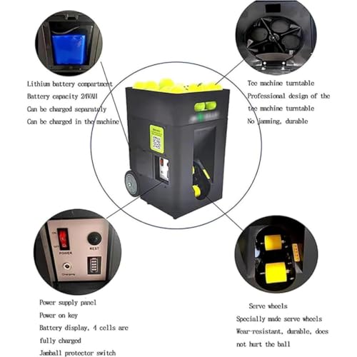 Entrenador de tenis automático portátil con control remoto y batería recargable, ideal para práctica y desarrollo de habilidades