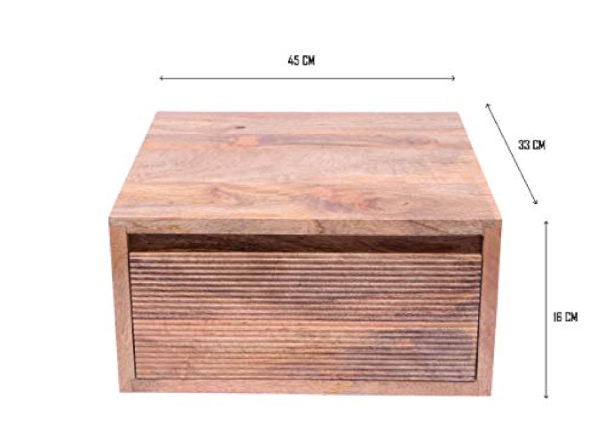 Solid Wood Bedside Table with Single Drawer