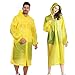 Produktbild Aolegoo 2 Stück Regenponcho, Wiederverwendbarer, Tragbarer Unisex-Regencape für Fahrrad, Wandern, Camping, Ausflug, Angeln, Konzert, Stadion, Festival (Gelb)