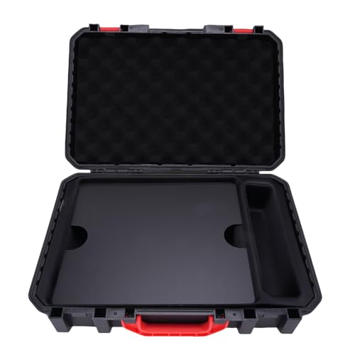 Hard Satellite Case, Protective Satellite Box Water Proof Storage for Wall Mounted Antenna Plugs DC Power Lines with 5m Car Charger Cord, EVA Foam Interior