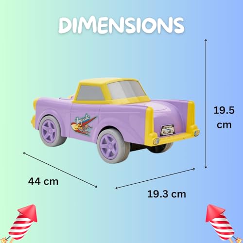 Image of Toys Treasure Friction Powered Toy Vintage Impala Car for Kids | Friction Cars for Kids | Toys for Boys | Push Toys for Kids | Toys for Kids (Random Color Shipped)