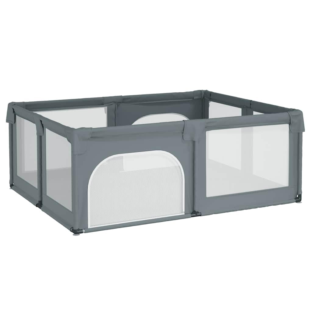 Box per bambini, 2 porte, grigio chiaro, tessuto Oxford